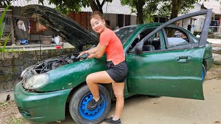 Genius girl repairs and maintains cars for her neighbor [upl. by Harrad]