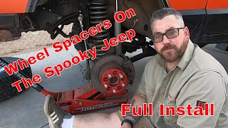 Installing Wheel Spacers On The Spooky Jeep XJ [upl. by Onairot307]