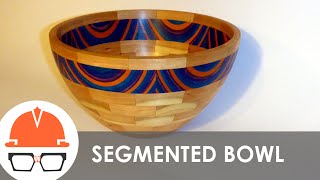 Turning a Segmented Bowl on the Lathe  Cherry and Spectraply [upl. by Teria630]