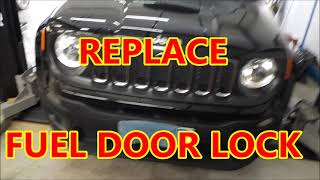 JEEP RENEGADE REPLACE FUEL DOOR LOCK [upl. by Eednak]