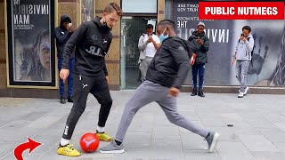 PUBLIC NUTMEGS IN LONDON  Crazy reactions [upl. by Carissa857]