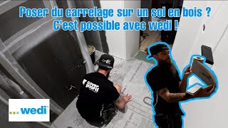 Poser du carrelage sur un sol en bois  Cest possible avec wedi   Ep 65 [upl. by Olbap118]