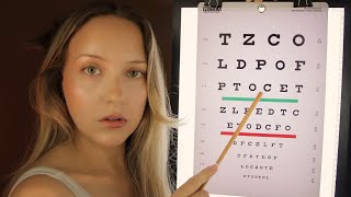 ASMR Bright Light Eye 👁 Exam Snellen Chart Tapping Up Close Eye Inspecting Focusing Following [upl. by Bachman]