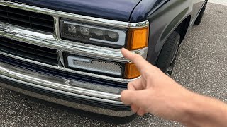 These LED Headlights look AMAZING on my Silverado C1500 [upl. by Howard]