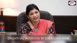 Drishti ias mock interview BY shraddha mam shraddha ias interview [upl. by Wright]