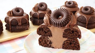 These mini CHOCOLATE CAKES will impress everyone Chocolate Donut Cakes [upl. by Lazarus]