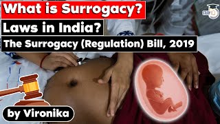 What is Surrogacy The Surrogacy Regulation Bill 2019 Laws in India  UPSC GS Current Affairs [upl. by Gweneth]