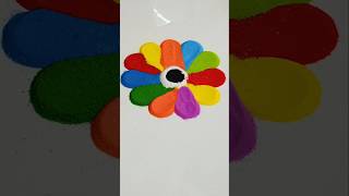 Two colour rangoli easy simple design rangoli youtubeshorts [upl. by Odrahcir211]