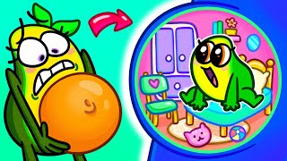 Baby Avocado Builds SECRET ROOM IN MOMS BELLY  Pregnant for 24 Hours Funny Challenge [upl. by Nebuer]