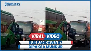 Apes Detikdetik Bus Pandawa 87 Lawan Arus Dipaksa Mundur Bus Kopassus [upl. by Xanthus]