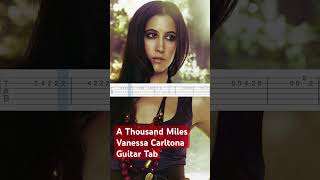 Vanessa Carltona  A Thousand Miles I Guitar Tab shorts music viralvideo guitar tutorial tab [upl. by Attenauqa]