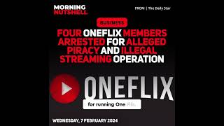 Four OneFlix members arrested for alleged piracy and illegal streaming operation shorts news [upl. by Assirat345]