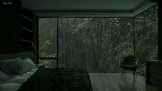 Rainforest Rain Sounds for Sleeping or Studying 🌧️ Rainstorm and Thunder Sounds for Disorders Sleep [upl. by Elma]