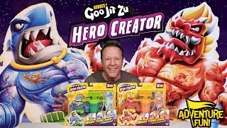 Heroes of Goo Jit Hero Creator Make Your Own Thrash amp Blazagon AdventureFun Toy review [upl. by Erodisi]