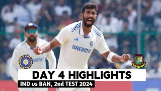 India vs Bangladesh 2nd Test Cricket Match Day 4 Full Highlights Cricket Live Highlights 3092024 [upl. by Auqinal369]