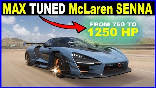 MAX TUNED McLaren Senna Forza Horizon 5 Tuning to BREAK top max speed Limitation  Dragrace Gameplay [upl. by Aymer2]