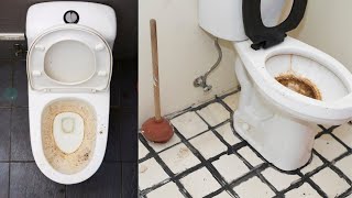 How to Remove HARD WATER STAINS from Toilet Bowl in 3 MINUTES  Cleaning Hacks  Andrea Jean [upl. by Bullivant367]