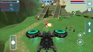 Helicopter Attack on War  Piramid Map  Blocky Cars Online [upl. by Ataliah]