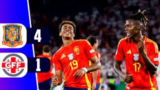 ESPAÑA GOLEA 4  1 A GEORGIA POR LOS OCTAVOS DE FINAL  EUROCOPA 2024  REY DEPORTIVO [upl. by Lathan]