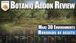 Make stunning 3D environments in Blender  Botaniq addon review [upl. by Akirehs]