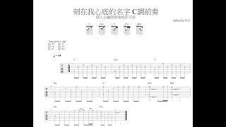 刻在我心底的名字 C調前奏Tab譜 木吉他有提供譜 [upl. by Sessler]