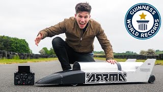 Fastest Jet Powered RC Car  Guinness World Records [upl. by Milstone]