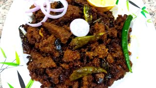 Hyderabadi kuchla hua GoshtBeef Kuchla hua gosht recipeKuchla Gosht fry RecipeCook with Hanoon [upl. by Etnauj]