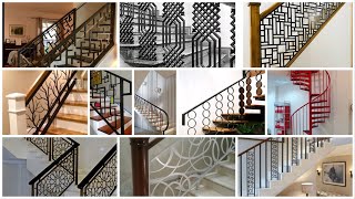 Latest 100 Modern Stairs Railing Designs  Stairs Handrails Railing [upl. by Alrep]