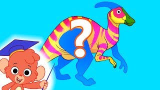 Learn Dinosaur names  Mystery Dinosaurs  Parasaurolophus  jurassic cartoon videos for kids [upl. by Aynekal368]