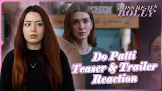 Do Patti  Official Teaser amp Trailer Reaction  Kajol Kriti Sanon Shaheer Sheikh  Netflix India [upl. by Etnoval]