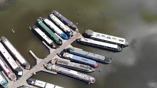 Pillings Lock Marina Loughborough Leicestershire Drone Video [upl. by Yrakaz]