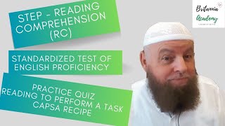 Reading Comprehension RC Skill 2  Reading to Perform a Task  Capsa Recipe Practice Quiz [upl. by Kellyn]