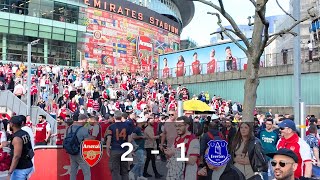 Arsenal vs Everton  Football Fans Leaving Emirates Stadium  Premier League  19th May 2024 4K [upl. by Alabaster]