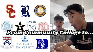 College Decision Reactions but Im a Community College Transfer [upl. by Kleiman]