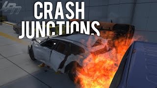 CRASH JUNCTIONS  BEAMNGDRIVE MODS [upl. by Aerdnad]