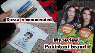 Daraz recommended  Pakistani brand hair colour and my review  isa ki new shirt 👕 channel ka name [upl. by Saitam]