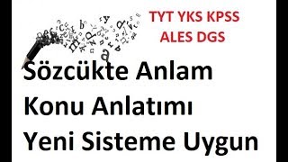 Sözcükte Anlam Konu Anlatımı TYT YKS KPSS ALES DGS [upl. by Zilef]