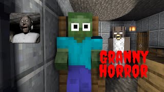 Monster School Granny Horror Game Challenge  Minecraft Animation [upl. by Ortrud]