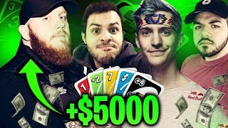 I MADE 5000 PLAYING UNO NINJASHYPER IS BACK UNO W NINJA MARCEL amp COURAGE [upl. by Eicyak]