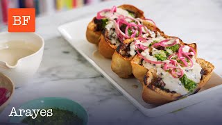 How to Make Arayes  Meat Stuffed Pita  Building Feasts [upl. by Bogusz]