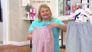 Quacker Factory Pull On 19quot Stretch Seersucker Capri Pants on QVC [upl. by Irok179]