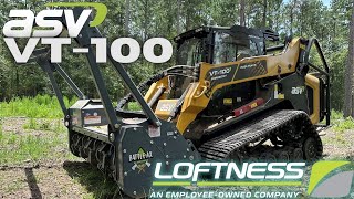 ASV VT100 WITH LOFTNESS BATTLE AX MULCHING HEAD [upl. by Adalia500]