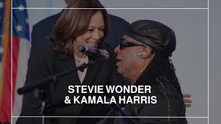 Stevie Wonder sings Happy Birthday to Kamala Harris [upl. by Aicsile]