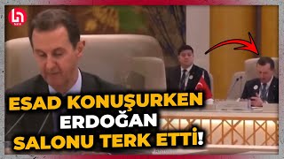 Erdoğan ile Esad 1 yıl sonra aynı kareye girdi Esad konuştuğu esnada Erdoğan salonu terk etti [upl. by Enenaj731]