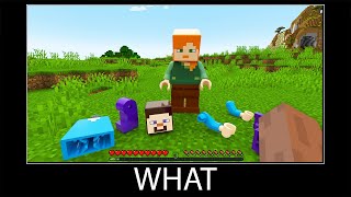 Minecraft wait what meme part 313 realistic minecraft Lego movie [upl. by Zalea]