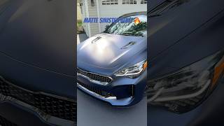 Matte SINISTER BLUE on this Kia Stinger looks AMAZING 🔥🔥👌🏼 kiastinger kia wrap kpmf fyp [upl. by Siegler]