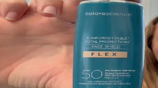 Colorescience Total Protection Face Shield Flex SPF 50 Review [upl. by Adraynek]