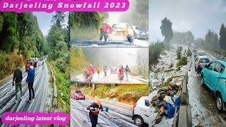 snowfall in darjeeling latest video  darjeeling today  darjeeling snowfall 2023  darjeeling vlog [upl. by Htebesile]