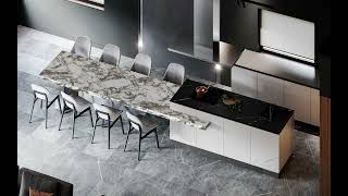 Calacatta Viola Sintered Stone China Porcelain Slab Countertop [upl. by Enelra]