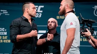 UFC 203 Fabricio Werdum vs Travis Browne Staredown [upl. by Hairem]